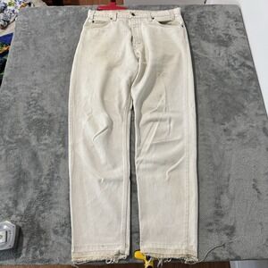 Vintage Levi's 550 Jean Men 35x31 Beige Orange Tab Made In USA 90s Denim RARE